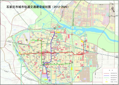 石家庄市城市轨道交通建设规划图 网络图片